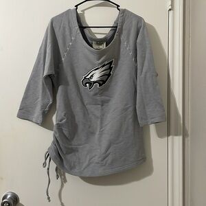 Touch by Alyssa Milano Philadelphia Eagles Gray Long Sleeve Sweatshirt Size XL